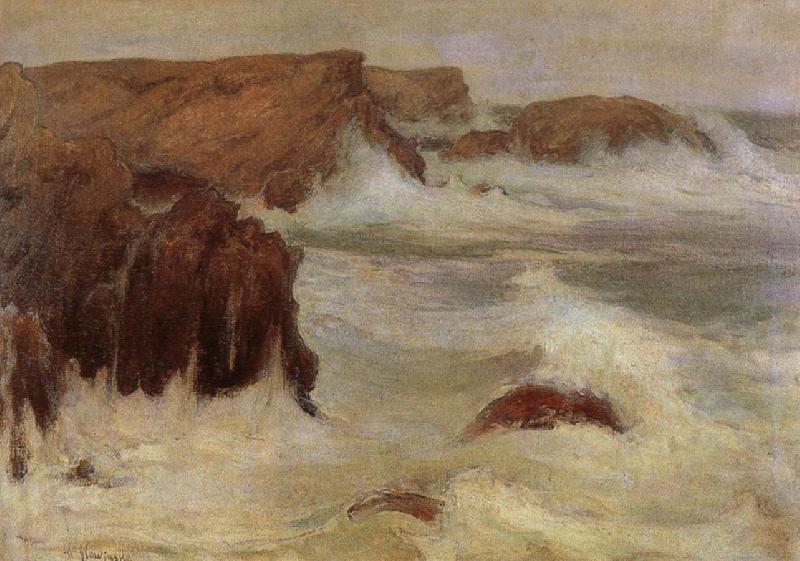 Wladyslaw Podkowinski Rough Sea at Belle-lle oil painting image